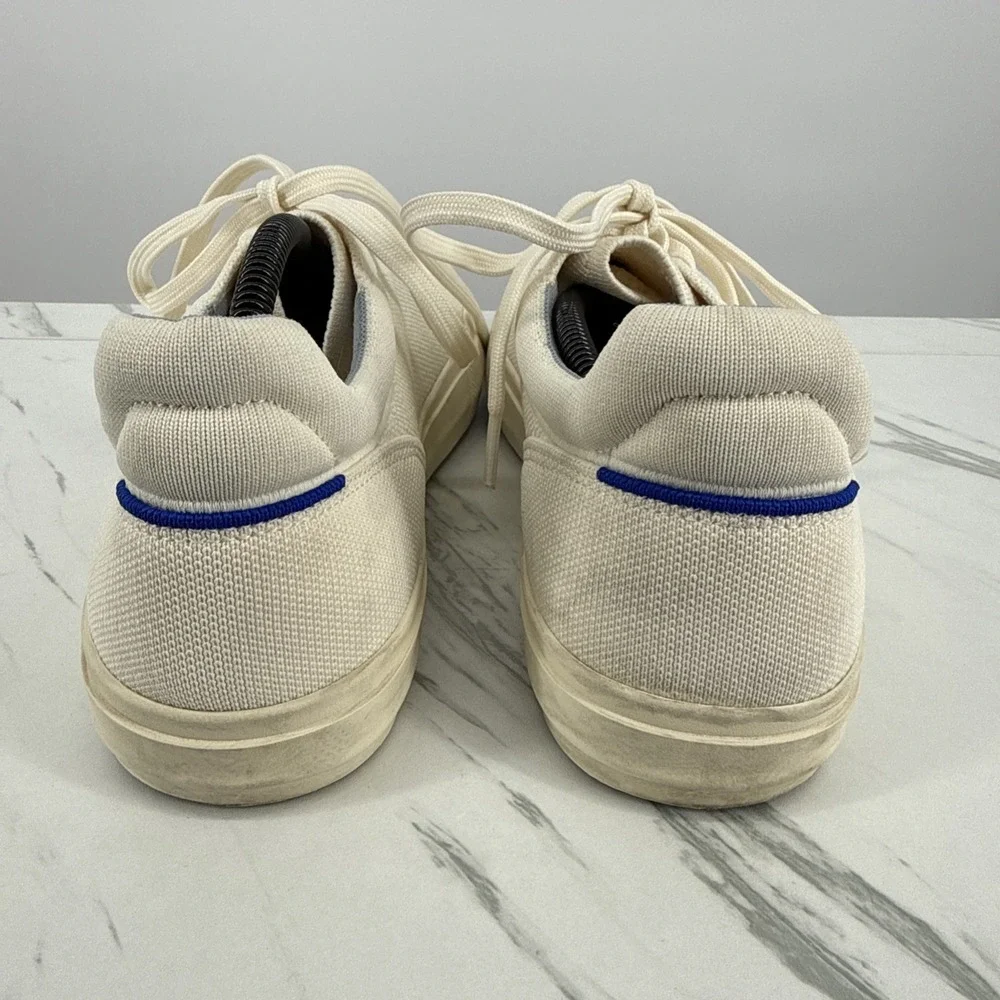Rothys The RS02 Sneaker Bone White Knit Mesh Relaxed Minimalist Shoes 12M/13.5W